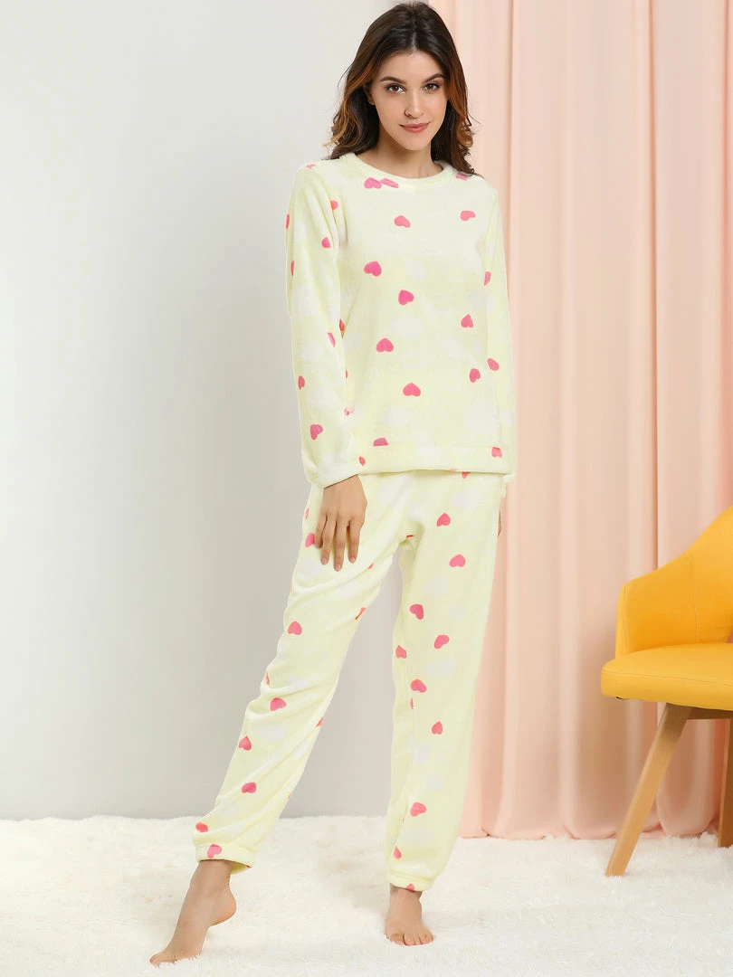 Allegra K Winter Flannel Pajama Sets For Women Cute Printed Long Sleeve Nightwear Top And Pants Loungewear Soft Sleepwears 5 Allegra K Winter Flannel Pajama Sets For Women Cute Printed Long Sleeve Nightwear Top And Pants Loungewear Soft Sleepwears
