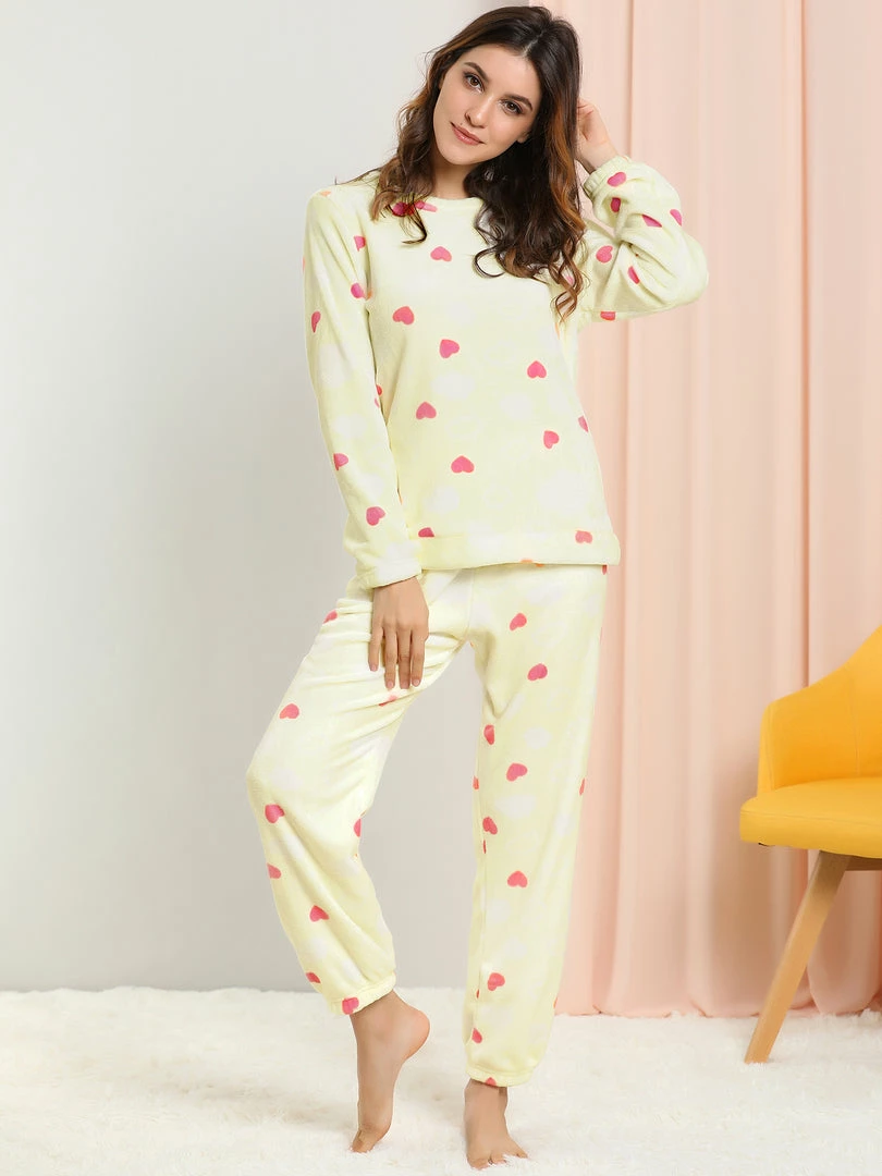 Allegra K Winter Flannel Pajama Sets For Women Cute Printed Long Sleeve Nightwear Top And Pants Loungewear Soft Sleepwears 6 Allegra K Winter Flannel Pajama Sets For Women Cute Printed Long Sleeve Nightwear Top And Pants Loungewear Soft Sleepwears