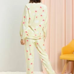 Allegra K Winter Flannel Pajama Sets For Women Cute Printed Long Sleeve Nightwear Top And Pants Loungewear Soft Sleepwears 62 Allegra K Winter Flannel Pajama Sets For Women Cute Printed Long Sleeve Nightwear Top And Pants Loungewear Soft Sleepwears