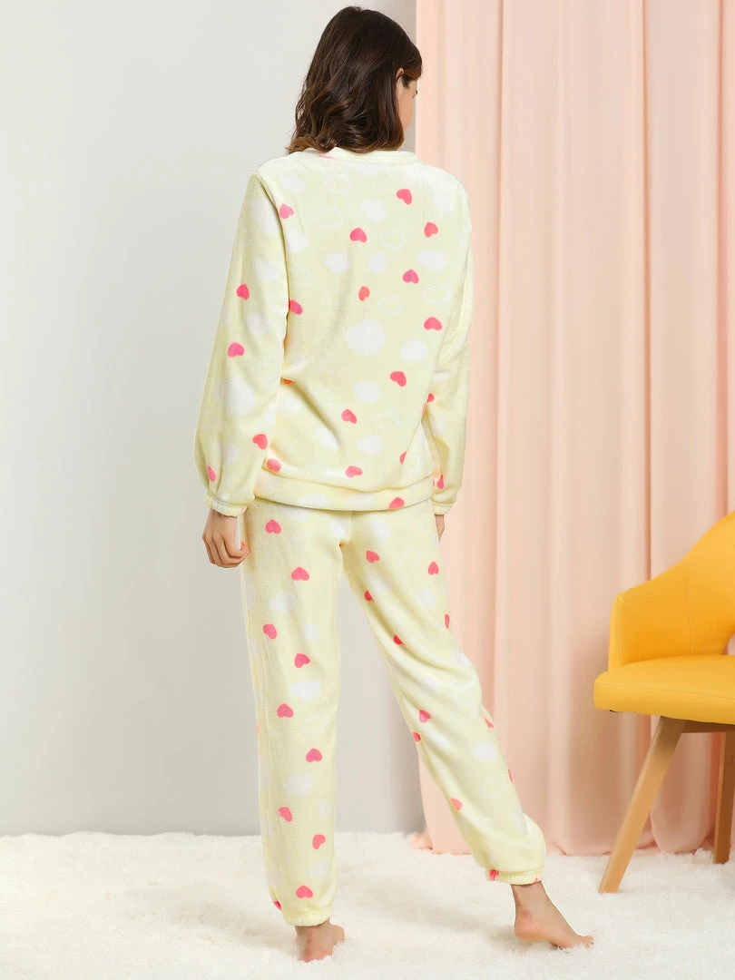 Allegra K Winter Flannel Pajama Sets For Women Cute Printed Long Sleeve Nightwear Top And Pants Loungewear Soft Sleepwears 8 Allegra K Winter Flannel Pajama Sets For Women Cute Printed Long Sleeve Nightwear Top And Pants Loungewear Soft Sleepwears