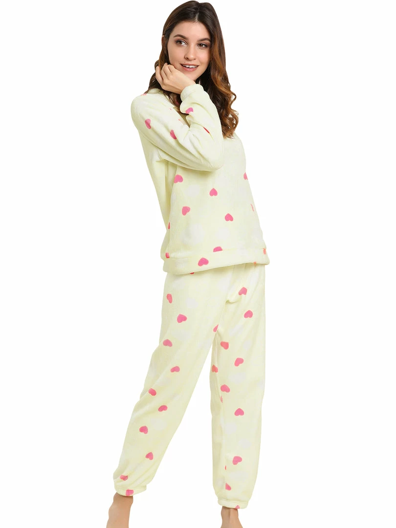 Allegra K Winter Flannel Pajama Sets For Women Cute Printed Long Sleeve Nightwear Top And Pants Loungewear Soft Sleepwears 4 Allegra K Winter Flannel Pajama Sets For Women Cute Printed Long Sleeve Nightwear Top And Pants Loungewear Soft Sleepwears