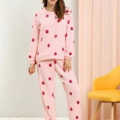 Allegra K Winter Flannel Pajama Sets For Women Cute Printed Long Sleeve Nightwear Top And Pants Loungewear Soft Sleepwears 83 Allegra K Winter Flannel Pajama Sets For Women Cute Printed Long Sleeve Nightwear Top And Pants Loungewear Soft Sleepwears