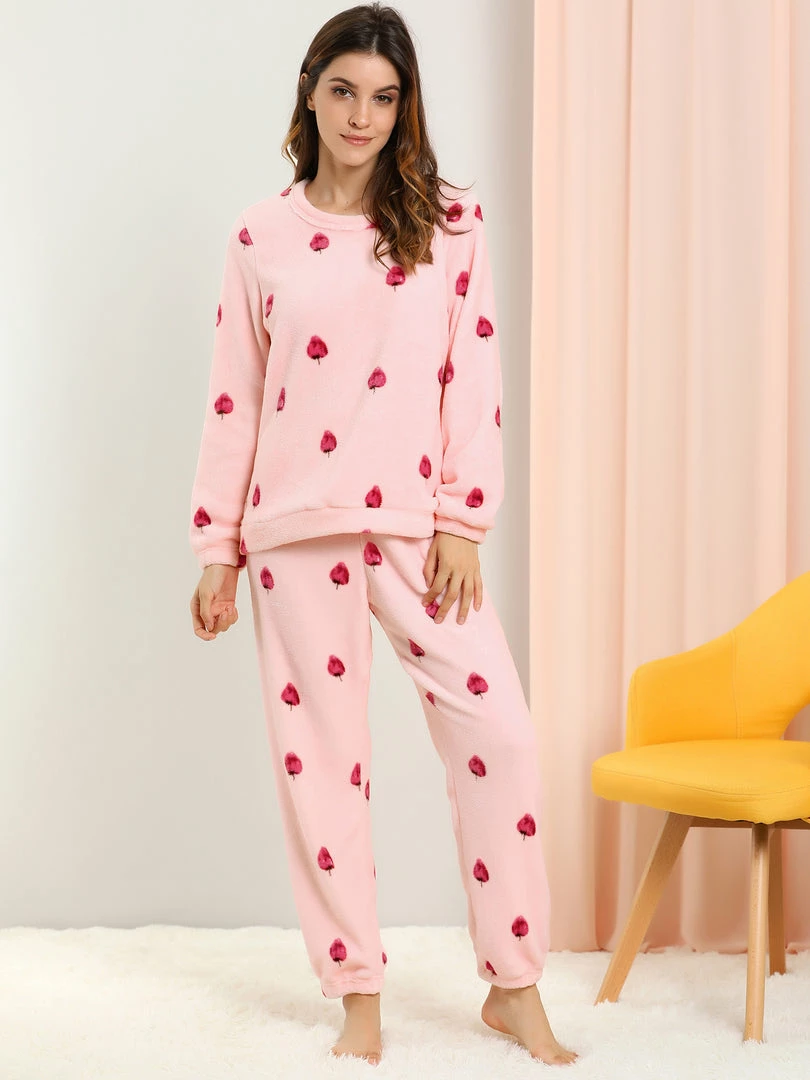 Allegra K Winter Flannel Pajama Sets For Women Cute Printed Long Sleeve Nightwear Top And Pants Loungewear Soft Sleepwears 29 Allegra K Winter Flannel Pajama Sets For Women Cute Printed Long Sleeve Nightwear Top And Pants Loungewear Soft Sleepwears