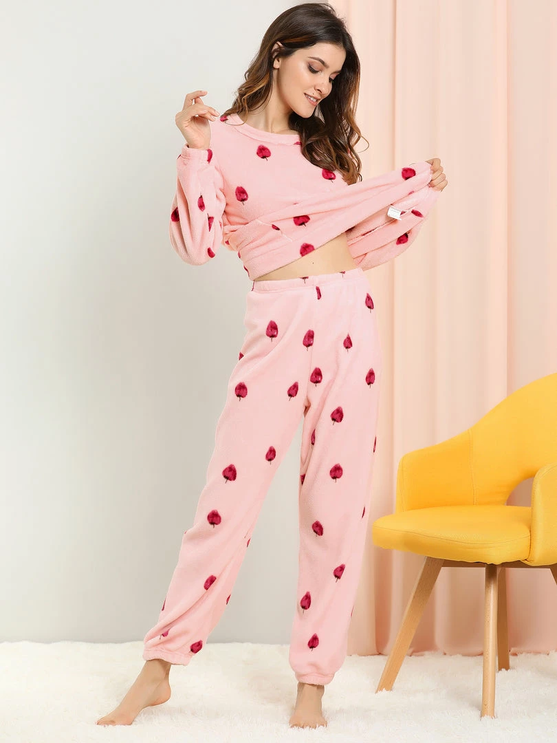 Allegra K Winter Flannel Pajama Sets For Women Cute Printed Long Sleeve Nightwear Top And Pants Loungewear Soft Sleepwears 30 Allegra K Winter Flannel Pajama Sets For Women Cute Printed Long Sleeve Nightwear Top And Pants Loungewear Soft Sleepwears