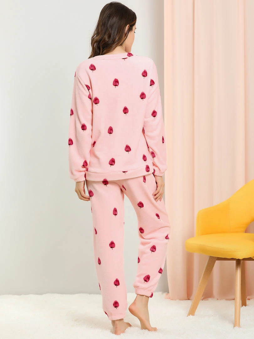 Allegra K Winter Flannel Pajama Sets For Women Cute Printed Long Sleeve Nightwear Top And Pants Loungewear Soft Sleepwears 32 Allegra K Winter Flannel Pajama Sets For Women Cute Printed Long Sleeve Nightwear Top And Pants Loungewear Soft Sleepwears