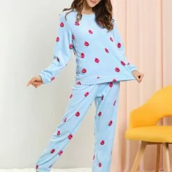 Allegra K Winter Flannel Pajama Sets For Women Cute Printed Long Sleeve Nightwear Top And Pants Loungewear Soft Sleepwears 65 Allegra K Winter Flannel Pajama Sets For Women Cute Printed Long Sleeve Nightwear Top And Pants Loungewear Soft Sleepwears