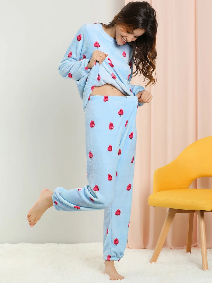 Allegra K Winter Flannel Pajama Sets For Women Cute Printed Long Sleeve Nightwear Top And Pants Loungewear Soft Sleepwears 12 Allegra K Winter Flannel Pajama Sets For Women Cute Printed Long Sleeve Nightwear Top And Pants Loungewear Soft Sleepwears