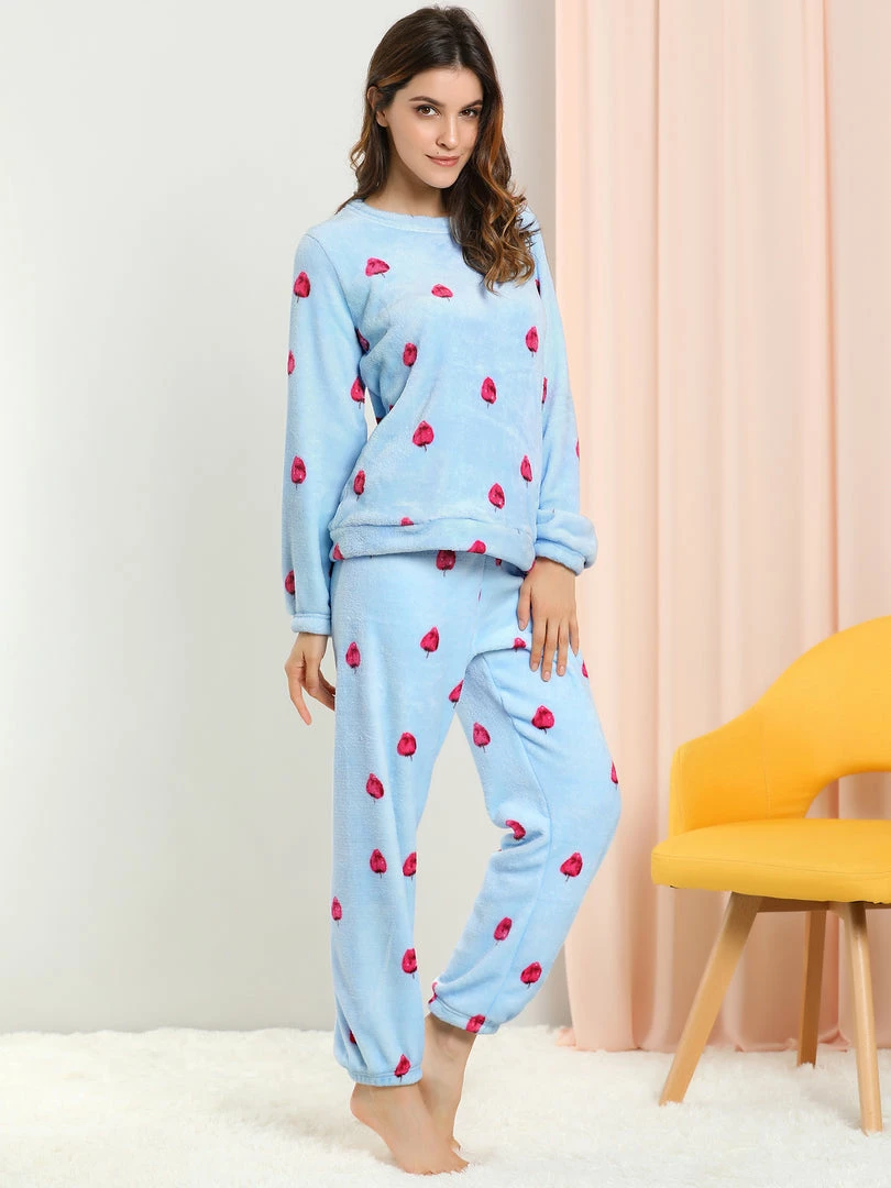 Allegra K Winter Flannel Pajama Sets For Women Cute Printed Long Sleeve Nightwear Top And Pants Loungewear Soft Sleepwears 13 Allegra K Winter Flannel Pajama Sets For Women Cute Printed Long Sleeve Nightwear Top And Pants Loungewear Soft Sleepwears