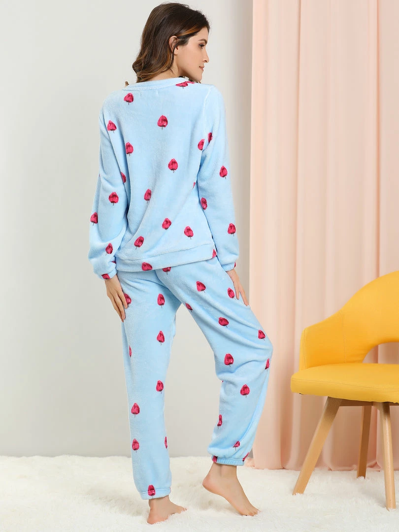 Allegra K Winter Flannel Pajama Sets For Women Cute Printed Long Sleeve Nightwear Top And Pants Loungewear Soft Sleepwears 14 Allegra K Winter Flannel Pajama Sets For Women Cute Printed Long Sleeve Nightwear Top And Pants Loungewear Soft Sleepwears