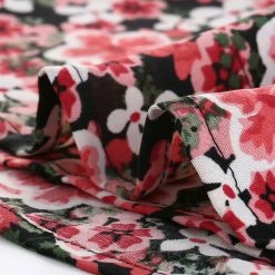 Allegra K Women's Casual Puff Sleeve V Neck A Line Floral Dress With Belt 13 Allegra K Women's Casual Puff Sleeve V Neck A Line Floral Dress With Belt