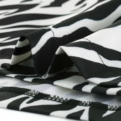 Allegra K Women's Zebra Printed High Waist Asymmetrical A-Line Twist Skirt