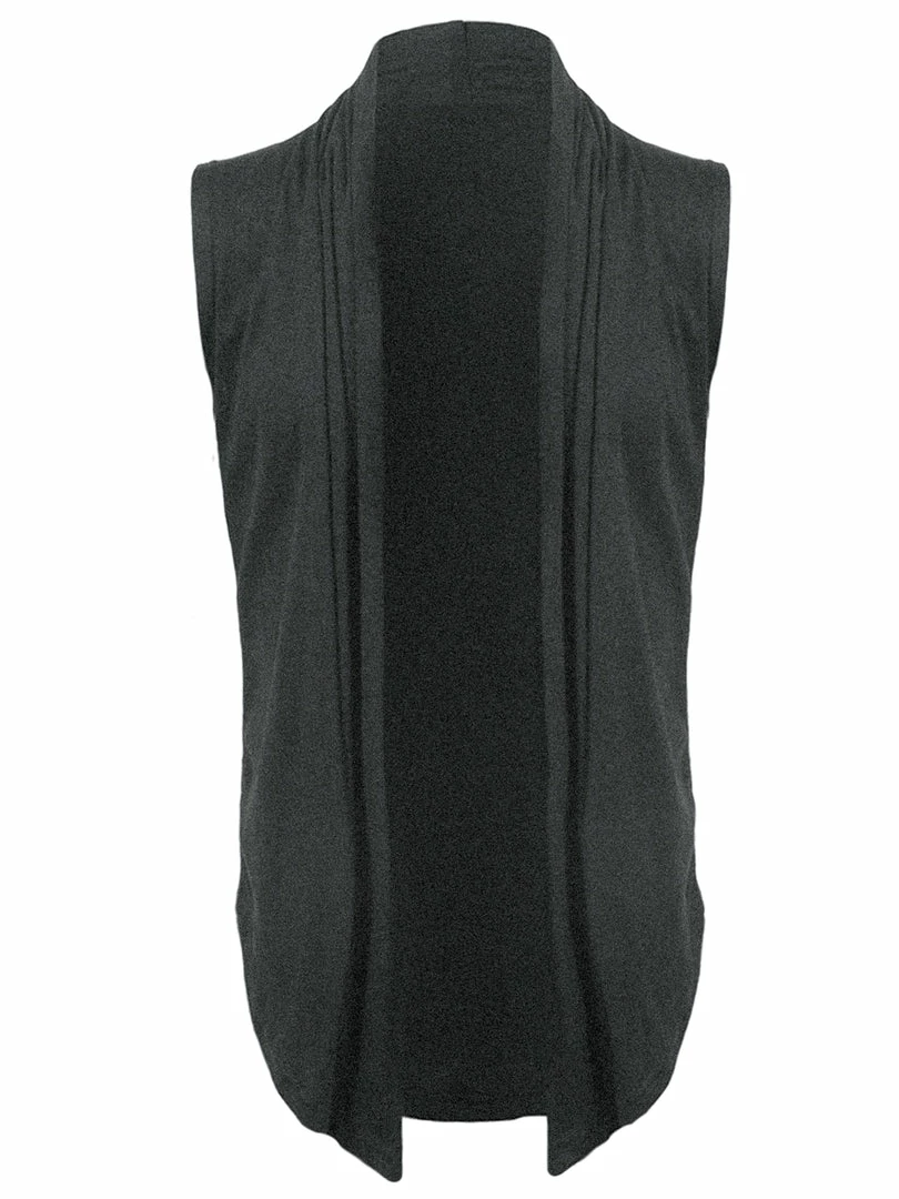 Allegra K Men Casual Open Front Sleeveless Irregular Hem Cardigan Vest With No Button 5 Allegra K Men Casual Open Front Sleeveless Irregular Hem Cardigan Vest With No Button