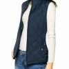 Allegra K Woman Zip Up Front Stand Collar Slant Pockets Quilted Padded Vest Women 1 Allegra K Woman Zip Up Front Stand Collar Slant Pockets Quilted Padded Vest Women