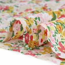 Allegra K Women's Tie Back Peasant Square Neck Floral Prairie Cropped Tops