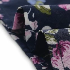 Allegra K Women's Floral Print V Neck Rufle Button Up Puff Short Sleeves Blouse Top