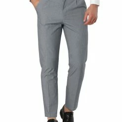 Allegra K Men's Dress Business Pants Classic Fit Flat Front Suit Trousers