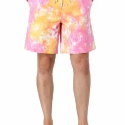 Allegra K Men's Summer Printed Shorts Drawstring Beach Pattern Pants Trunks