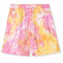 Allegra K Men's Summer Printed Shorts Drawstring Beach Pattern Pants Trunks