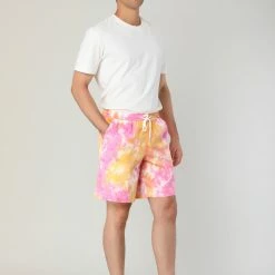 Allegra K Men's Summer Printed Shorts Drawstring Beach Pattern Pants Trunks