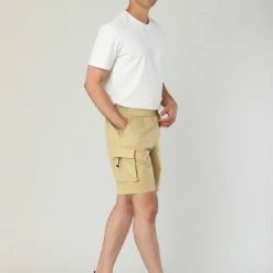Allegra K Men's Short Pants Summer Cotton Elastic Waist Classic Fit Cargo Shorts 22 Allegra K Men's Short Pants Summer Cotton Elastic Waist Classic Fit Cargo Shorts