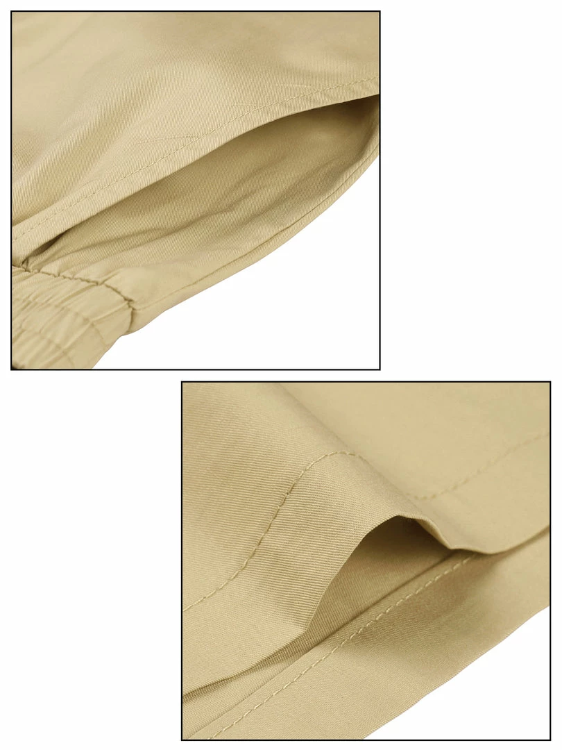 Allegra K Men's Short Pants Summer Cotton Elastic Waist Classic Fit Cargo Shorts 14 Allegra K Men's Short Pants Summer Cotton Elastic Waist Classic Fit Cargo Shorts