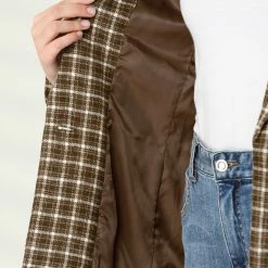 Allegra K Notched Lapel Plaid Boyfriend Blazer Jacket 61 Allegra K Notched Lapel Plaid Boyfriend Blazer Jacket