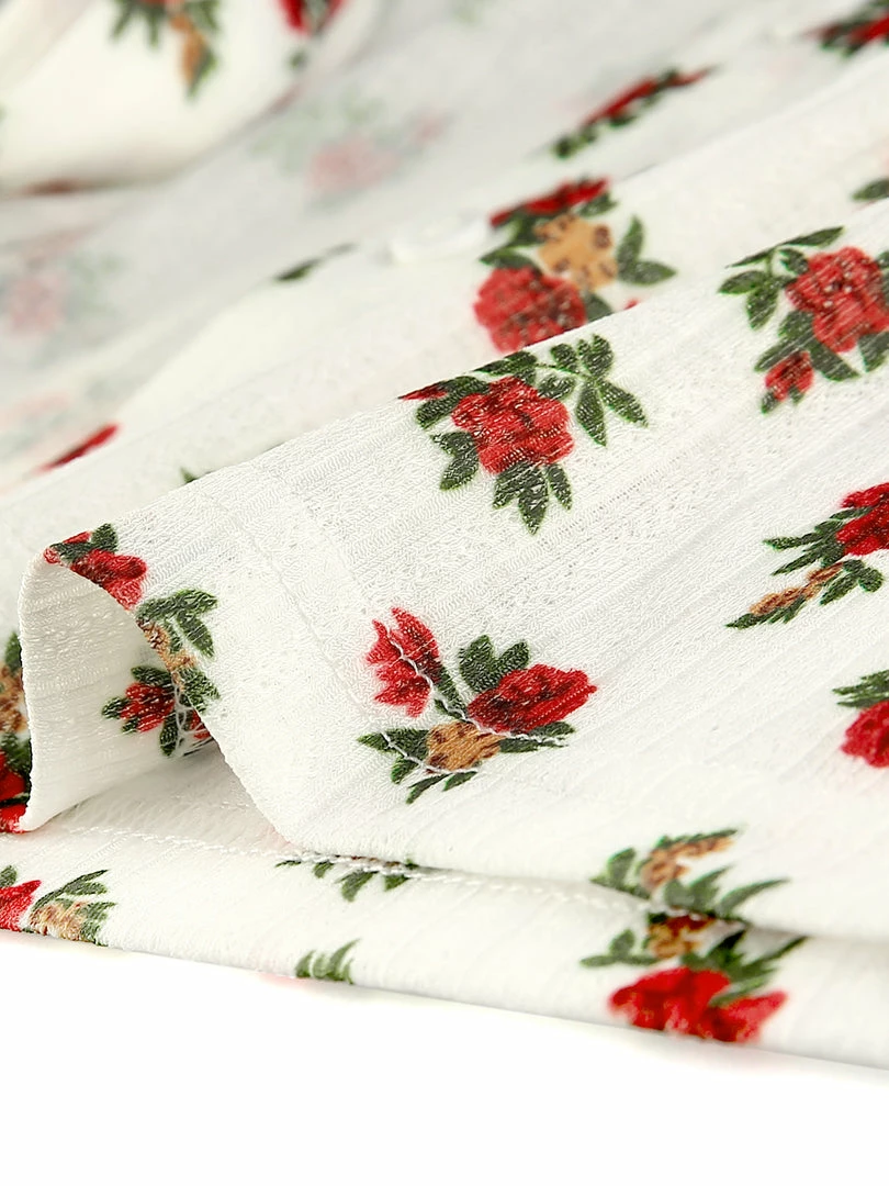 Allegra K Women's Casual Floral Print Short Sleeves Tops Round Neck Lace Panel Shirt Blouses 9 Allegra K Women's Casual Floral Print Short Sleeves Tops Round Neck Lace Panel Shirt Blouses