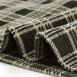 Allegra K Women's Vintage Stand Collar 3/4 Sleeve Plaid Dress