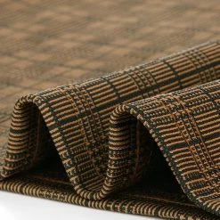 Allegra K Women's Work Office 3/4 Sleeve Boat Neck Houndstooth Top Blouse