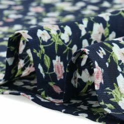 Allegra K Women's Short Sleeve Square Neck Elastic Waist Layered Floral Mini Dress