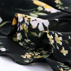 Allegra K Women's Puff Short Sleeve Ruched Ruffle Hem Floral Dress 15 Allegra K Women's Puff Short Sleeve Ruched Ruffle Hem Floral Dress