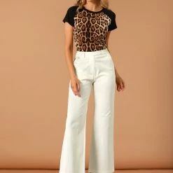 Allegra K Women's Bell Bottoms Long Pants Flare High Waist Elegant Work Casual Trousers 11 Allegra K Women's Bell Bottoms Long Pants Flare High Waist Elegant Work Casual Trousers