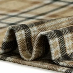 Allegra K Women's Peter Pan Collar Contrast Puff Sleeve Plaid Shirt Blouse