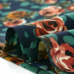 Allegra K Women's Off Shoulder Bubble Sleeve Elastic Neckline Floral Peasant Blouse