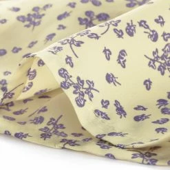 Allegra K Women's Tie Cross Front V Neck Short Bubble Sleeve Wrap Floral Crop Top