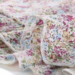 Allegra K Women's Floral Blouse Square Neck Ruffled Long Sleeve Button Up Shirt