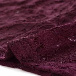 Allegra K Women's Lace Top Vintage Short Sleeve Tie Neck Floral Blouse