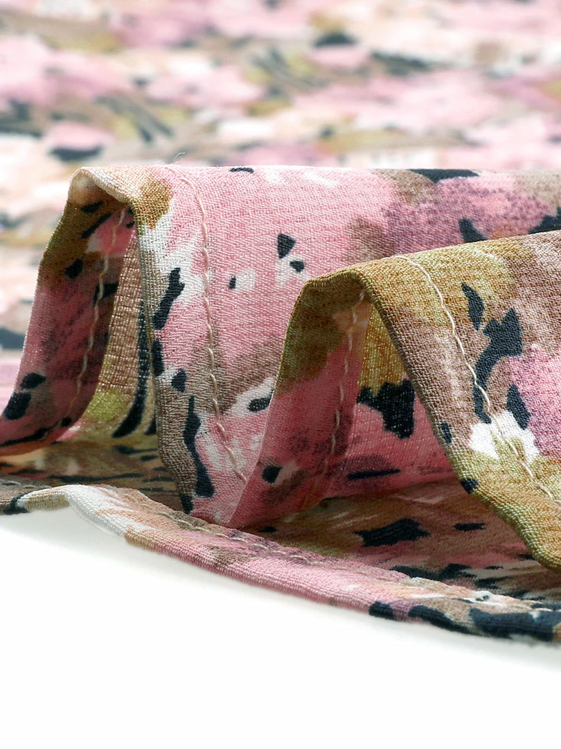 Allegra K Women's Floral Print Tops Ruffle Tie Neck Short Sleeve Casual Blouse 9 Allegra K Women's Floral Print Tops Ruffle Tie Neck Short Sleeve Casual Blouse