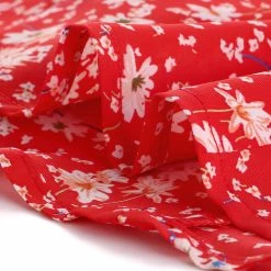 Allegra K Women's Retro Puff Sleeve V Neck Button Front Pleated Floral Shirt Blouse