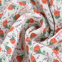 Allegra K Women's Floral Print Crop Blouse Square Neck Ruffle Smocked Top