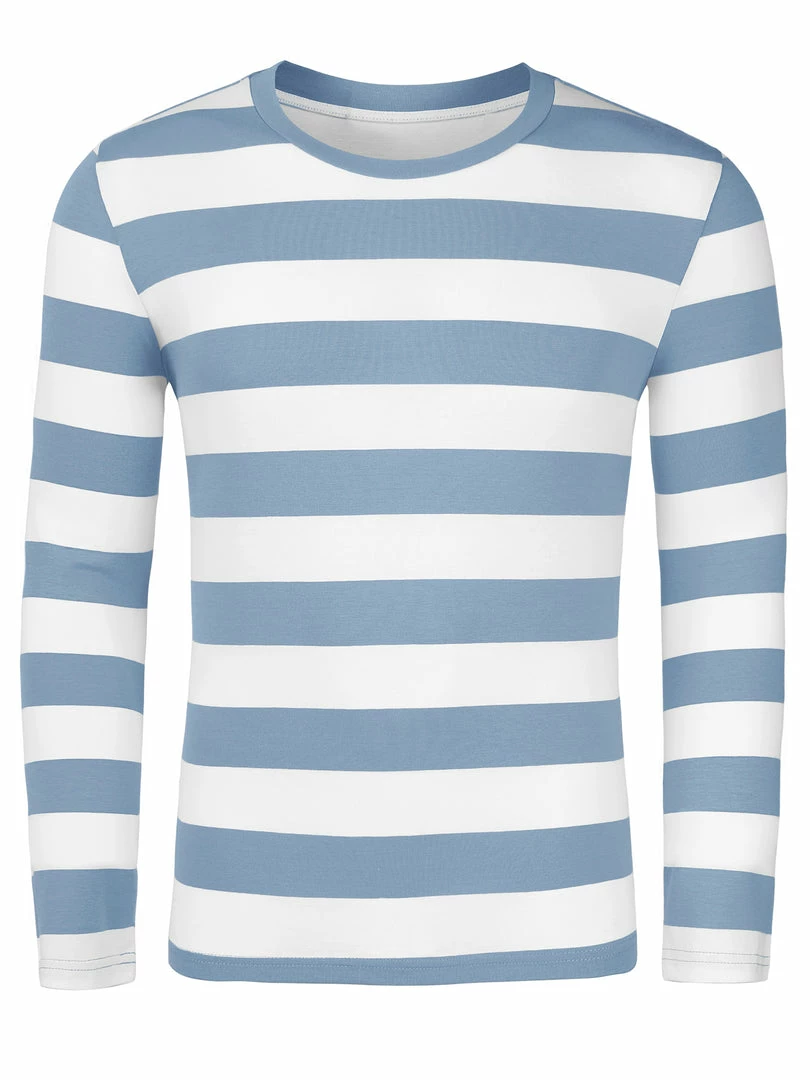 Allegra K Tops Men's Father's Day Basic Color Block Crew Neck Casual Pullover Long Sleeve Tees 57 Allegra K Tops Men's Father's Day Basic Color Block Crew Neck Casual Pullover Long Sleeve Tees