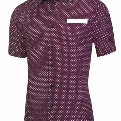 Allegra K Men's Summer Printed Contrast Pocket Short Sleeve Button Down Shirt 42 Allegra K Men's Summer Printed Contrast Pocket Short Sleeve Button Down Shirt