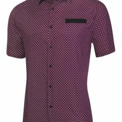 Allegra K Men's Summer Printed Contrast Pocket Short Sleeve Button Down Shirt 48 Allegra K Men's Summer Printed Contrast Pocket Short Sleeve Button Down Shirt