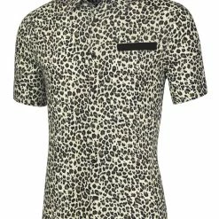 Allegra K Men's Summer Printed Contrast Pocket Short Sleeve Button Down Shirt 30 Allegra K Men's Summer Printed Contrast Pocket Short Sleeve Button Down Shirt