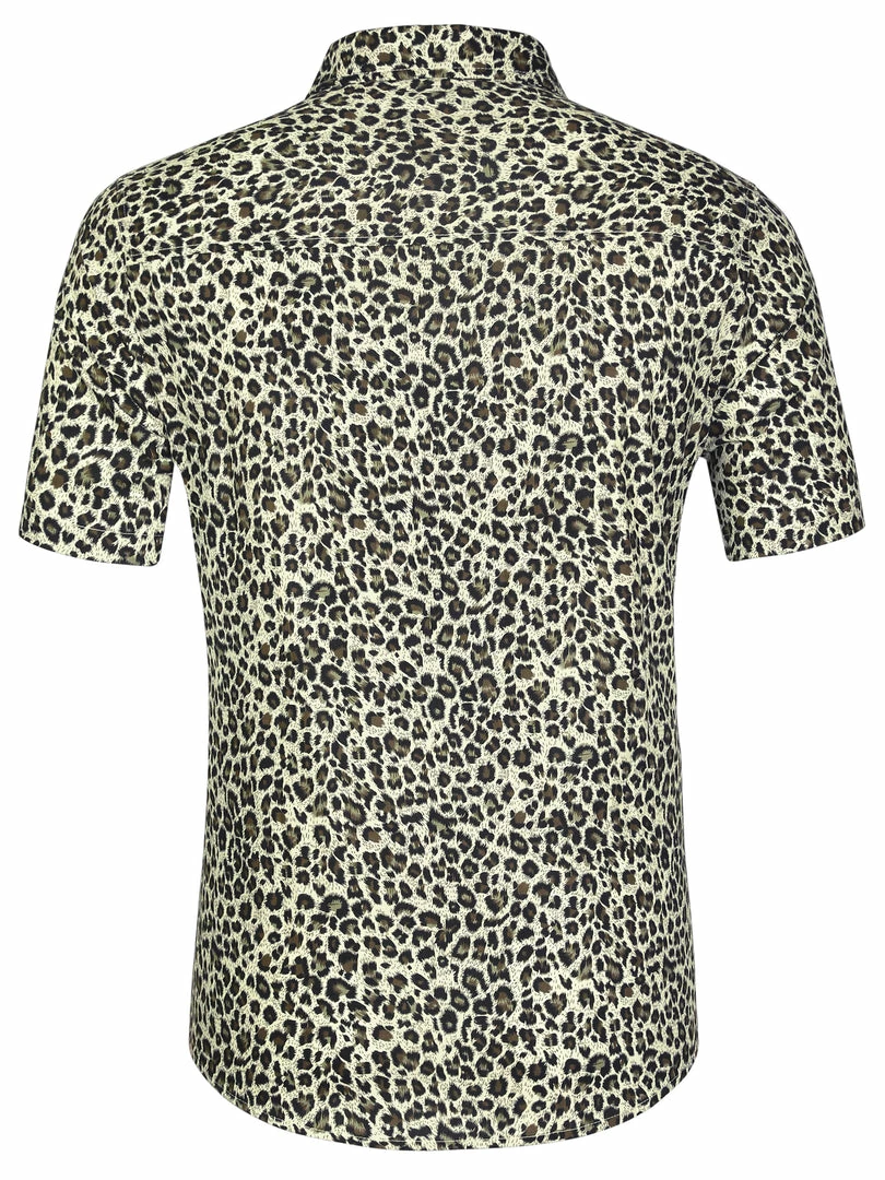 Allegra K Men's Summer Printed Contrast Pocket Short Sleeve Button Down Shirt 7 Allegra K Men's Summer Printed Contrast Pocket Short Sleeve Button Down Shirt