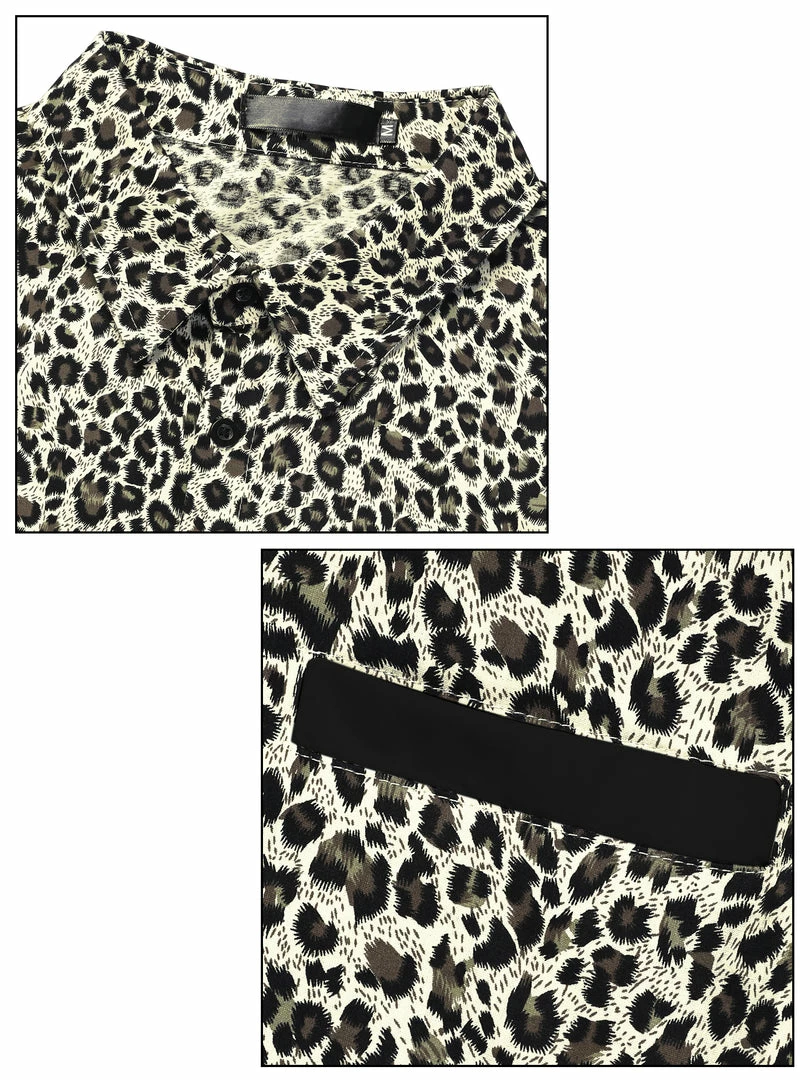 Allegra K Men's Summer Printed Contrast Pocket Short Sleeve Button Down Shirt 8 Allegra K Men's Summer Printed Contrast Pocket Short Sleeve Button Down Shirt