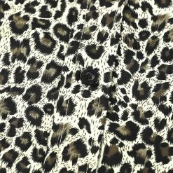 Allegra K Tops Men Vintage Leopard Print Button Down Long Sleeve Cotton Casual Shirt