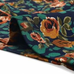 Allegra K Women's Summer Elastic Waist Rose Floral Shorts