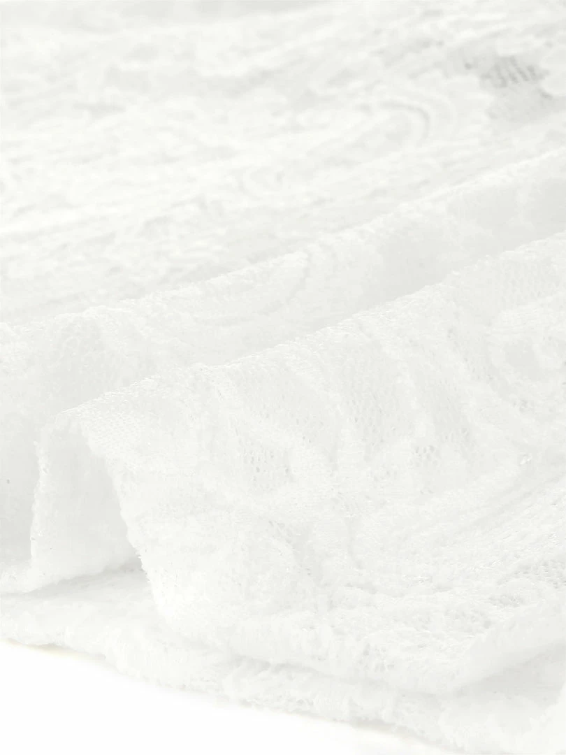 Allegra K Women's Lace Stand Collar Top Short Sleeve Semi Sheer Floral Blouse 9 Allegra K Women's Lace Stand Collar Top Short Sleeve Semi Sheer Floral Blouse