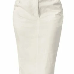 Allegra K Women's High Waist Lace Panel Back Pockets Pencil Bodycon Midi Skirt